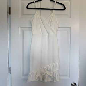 Lulu's Cream Asymmetrical Dress